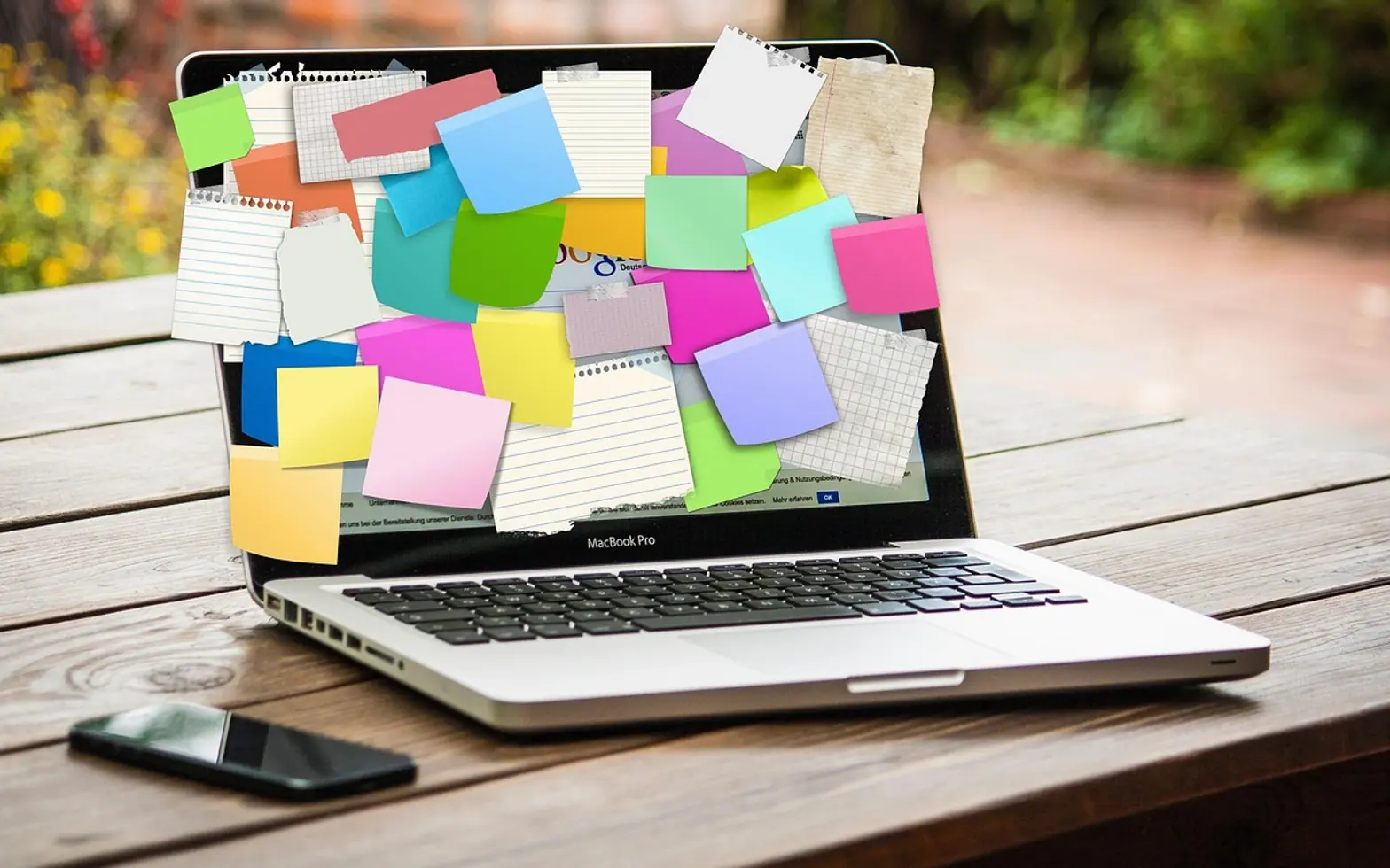 Laptop, reminders and busy
