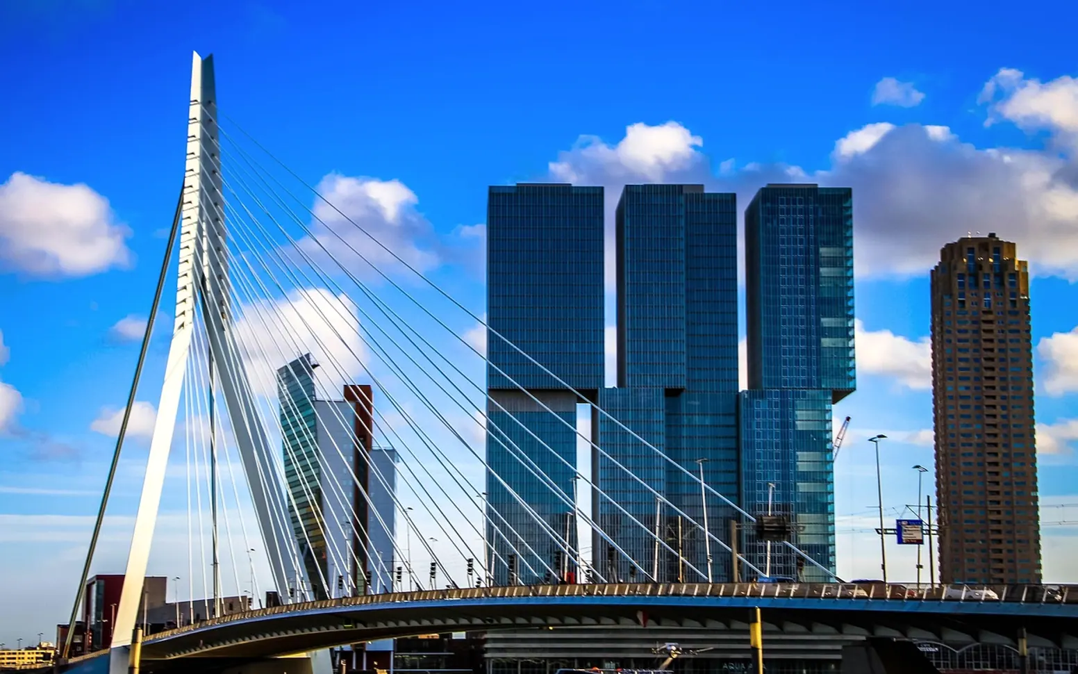 Blue, rotterdam and blue sky