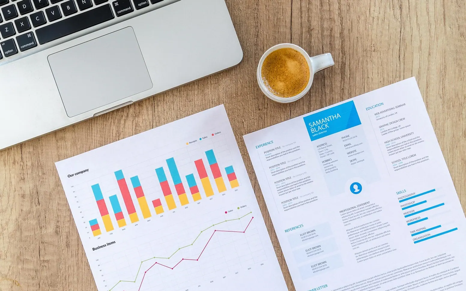 Chart, graph and finance